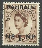 [Great Britain Postage Stamps Overprinted "BAHRAIN" in Blue & Surcharged, type O]