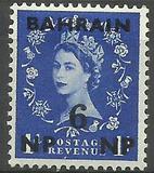 [Great Britain Postage Stamps Overprinted "BAHRAIN" in Blue & Surcharged, type O2]