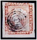 [Queen Victoria - Inscription: "POST PAID" - Worn Impressions: Little Background Remaning, type B13]