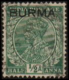 [India Postage Stamps Overprinted "BURMA", 类型 A1]