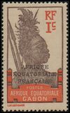 [Issues of 1911-22 in New Colors - Inscription "AFRIQUE EQUATORIALE FRANCAISE" - Warrior, タイプ P]