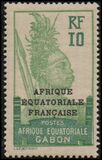 [Issues of 1911-22 in New Colors - Inscription "AFRIQUE EQUATORIALE FRANCAISE" - Warrior, τύπος P4]