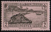 [Colonial Drawings - Timber Raft on the Ogowe River, type AE1]