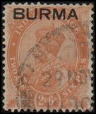 [India Postage Stamps Overprinted "BURMA", 类型 A5]