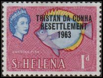 [Tristan da Cunha Resettlement - Issues of St. Helena Overprinted "TRISTAN DA CUNHA RESETTLEMENT 1963", प्रकार AP]