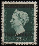 [Queen Wilhelmina - Netherlands Indies Postage Stamps Overprinted "INDONESIA" - Bar 1,8mm High, タイプ A2]