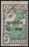 [French Guyane Postage Stamps Overprinted "TERRITORIE DE L'ININI", Tipi A2]
