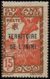 [French Guyane Postage Stamps Overprinted "TERRITORIE DE L'ININI", Tipi A6]