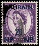 [Great Britain Postage Stamps Overprinted "BAHRAIN" in Blue & Surcharged, type O6]