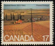 [75 Aniversario de las provincias de Alberta y Saskatchewan., tipo ZJ]