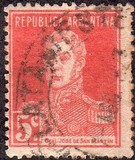 [Definitive Issues - General San Martin, with Period after Value, tegund CU5]