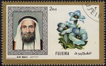[Airmail - Shaikh Hamad bin Mohammed Al Sharqi - Flowers and Fish, type XQ]