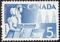 [The 50th Anniversary of Alberta and Saskatchewan Provinces, tip HH]