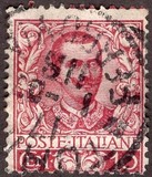 [Águila de la Casa de Savoya y rey Victor Emmanuel III, 1.869 - 1.947 #     Primera emisión definitiva del reinado de Víctor Manuel III, tipo AK]