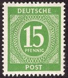 [1a edizione del Consiglio di controllo alleato - A Berlino e nella zona sovietica valido fino al 1948-07-31 - Filigrana: DEUTSCHE POST multipla, discendente , Scrivi A11]