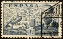 [Airmail - Juan di la Cierva - Different Perforation - Stoneprint from F.N.M.T, type LH13]