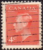 [King George VI - Inscription: "POSTES POSTAGE", տեսակ EM1]