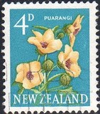 [Motivi locali - Fiori - Filigrana: NZ e stella multiple - Tipografia: De La Rue & Co. Ltd., Scrivi GW]