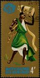 [World's Fair, New York - Dancers, Golden Background, වර්ගය CA]