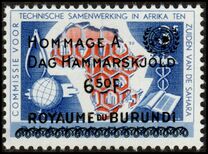 [Ruanda Urundi Isasue of 1960 Overprinted "HOMMAGE A DAG HAMMARSKJÖLD ROYAUME DU BURUNDI", Scrivi AD1]