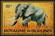 [Airmail - Burundi Animals with Golden Frame, Вид BQ1]