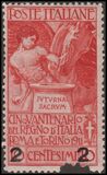 [Overprint - The 50th Anniversary of the Italian State 1911, Вид AZ1]