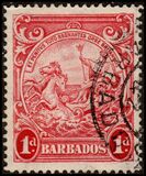 [Alegroría de Barbados. Sin inscripción "Postage & Revenue"., tipo Z2]