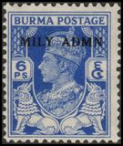 [No. 19-34 Overprinted "MILY ADMIN" in 2 Types, type M2]