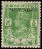 [No. 19-34 Overprinted "MILY ADMIN" in 2 Types, type M3]