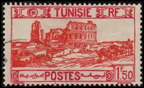 [Anfiteatro romano de El Djem. Tipos de 1.926 tipografiados., tipo O18]