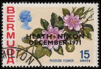 [Anglo-American Talks - Flower Issue Stamps of 1970 Overprinted "HEATH-NIXON DECEMBER - 1971", type FJ]