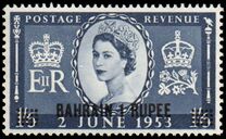 [Coronation of Queen Elizabeth II -  Great Britain Postage Stamps Overprinted "BAHRAIN" & Surcharged, tip K3]