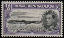 [King George VI and Views of Ascension, type O2]