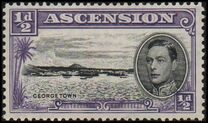 [King George VI and Views of Ascension, type O2]
