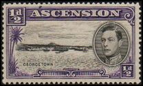 [King George VI and Views of Ascension, type O]