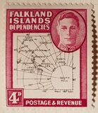[King George VI - Map of Falkland Islands, type A10]