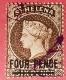 [Queen Victoria - Not Issued Stamps Surcharged. New Watermark, type B34]