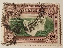 [Victoria Falls - Nos. 30 & 31 Inscribed with "Postage & Revenue" at Top of Frame, type F1]