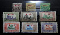 [Prisoners-of-War Fund - Surcharged with Red Cross and 10c, type H3]