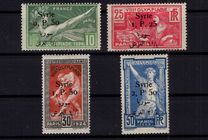 [French Olympic Games Issue of 1924 Surcharged & Overprinted "Syrie" in French and Arabic, type W]