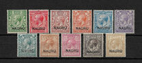 [Great Britian Postage Stamps Overprinted "NAURU", type A]