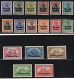 [German Empire Postage Stamps Overprinted "Memelgebiet", type A]