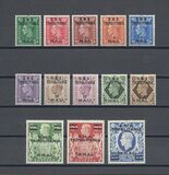 [King George VI - Great Britain Postage Stamps Overprinted B. M. A. - TRIPOLITANIA" and Surcharged New Value, type A]