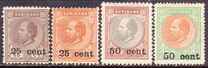 [Stamps of 1875 & 1889 Surcharged, type I]