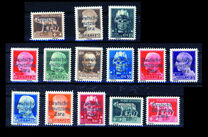 [Italy Postage Stamps of 1929, 1930 & 1942 Overprinted "Deutsche Besetzung Zara", type A]