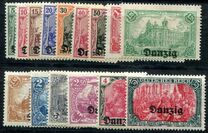 [German Stamps Overprinted "Danzig", type A]