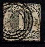 [Value Stamps - Black Print on Colored Paper, type B]