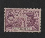 ["Colonial Exhibition" Key-type Inscribed "GABON", τύπος AB]