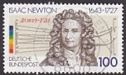 [350° Anniversario della nascita di Sir Isaac Newton - Stampatore: Bundesdruckerei, Scrivi BBO]