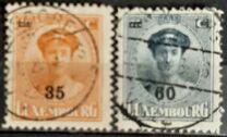 [Grand Duchess Charlotte - Surcharged, type AJ]